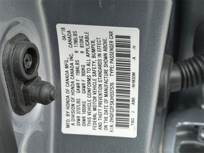 2018 Honda Civic LX - Honda Certified!