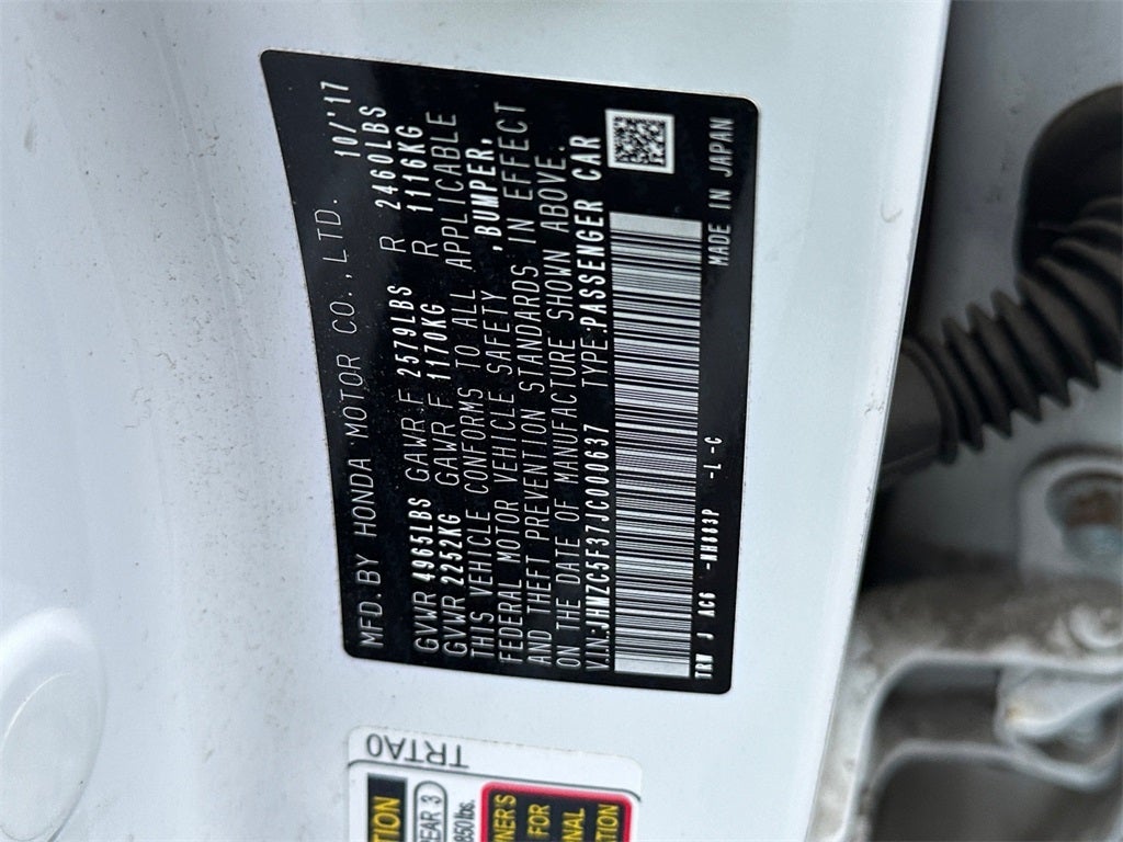 2018 Honda Clarity Plug-In Hybrid Touring Honda Certified!